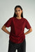 T-Shirt Zoey burgundy von vorne by VivalStudio