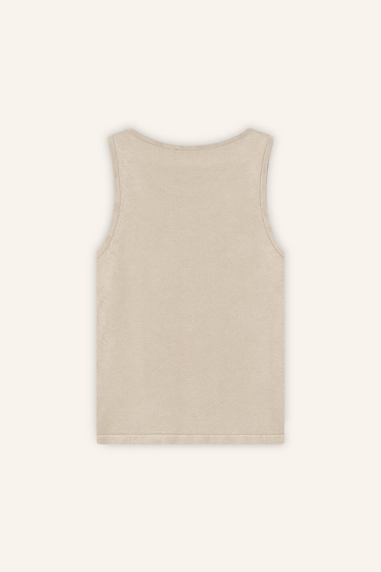 Tank Top Rim in Oatmeal von hinten by VIVAL.STUDIO