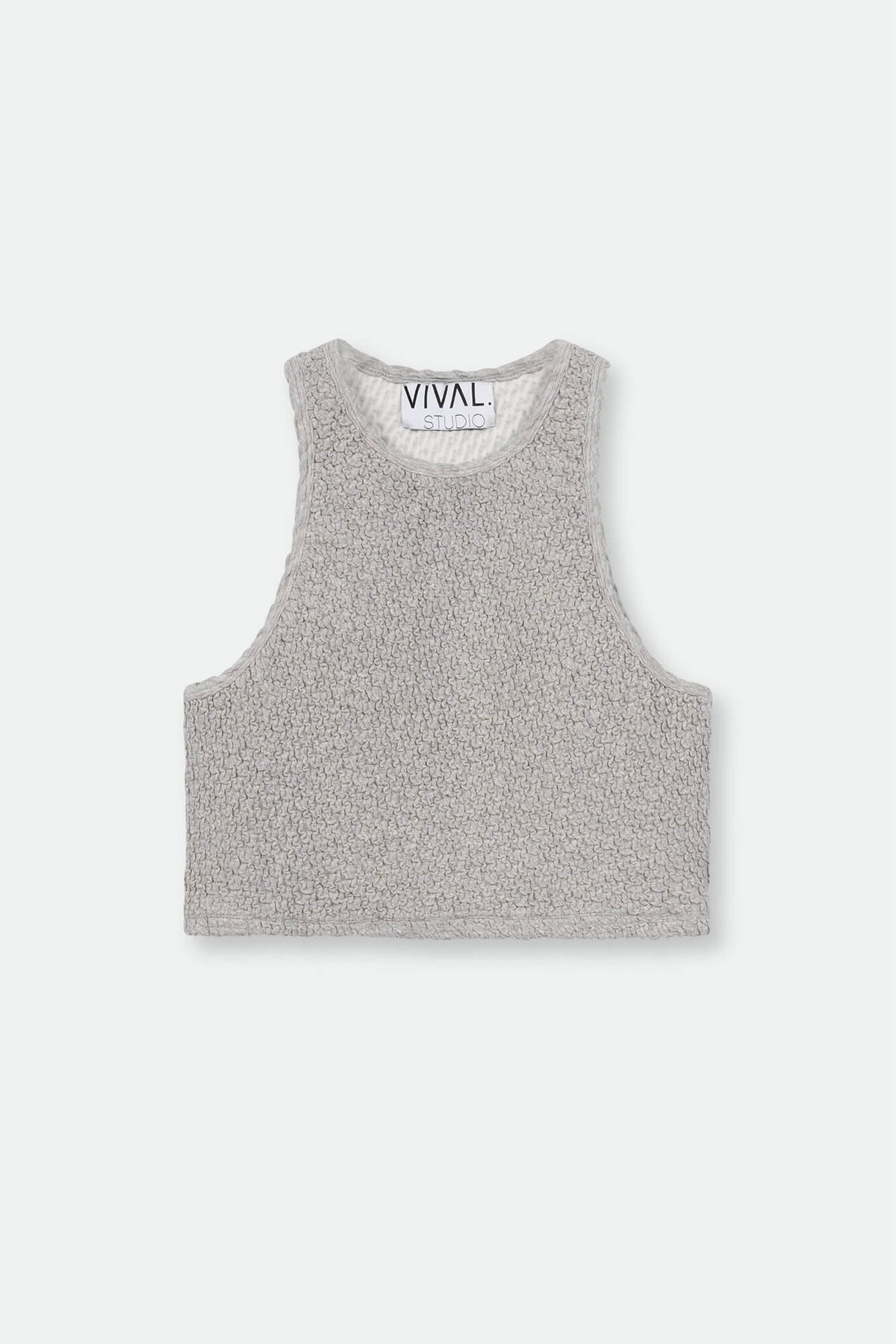 Tank-Top Jane von vorne in grau by VIVAL.STUDIO