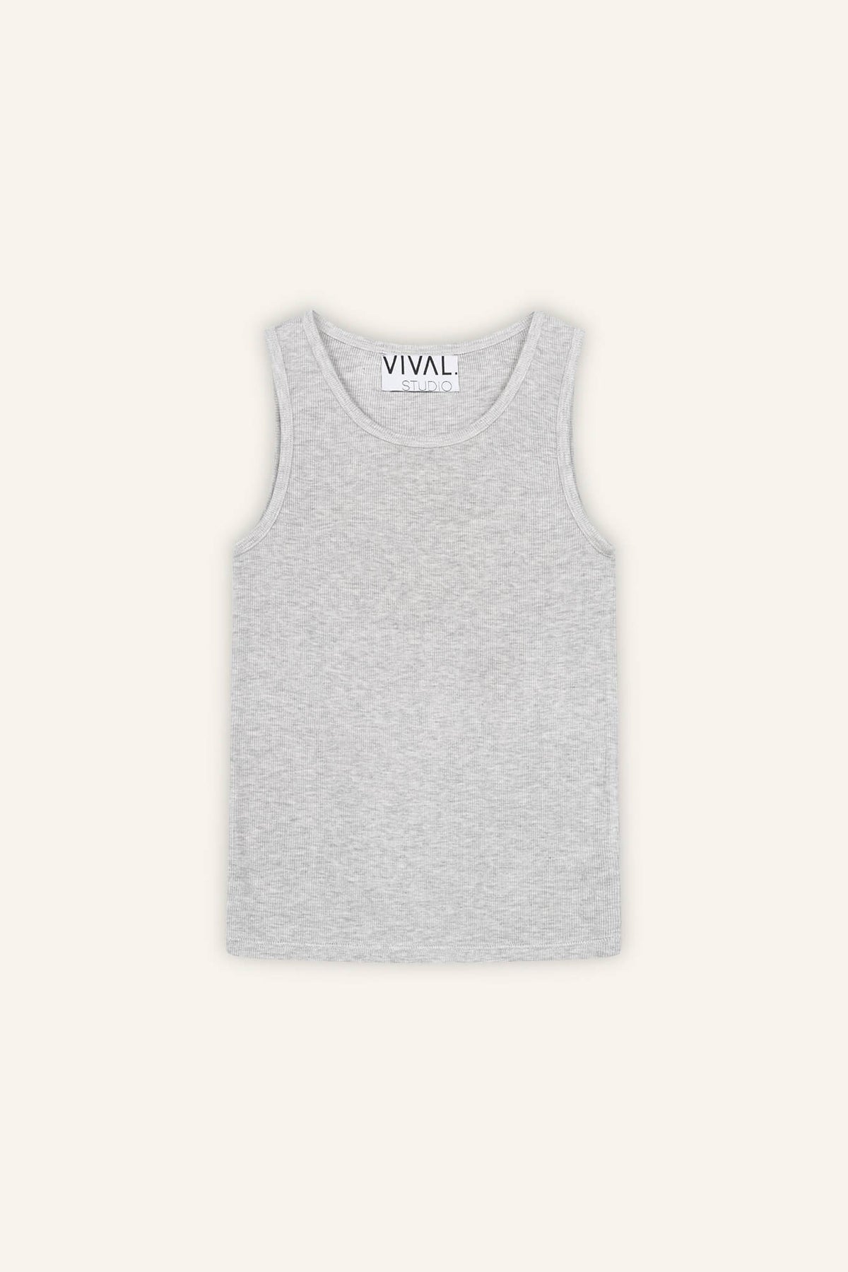 TankTop Maja hellgrau melange front by VivalStudio