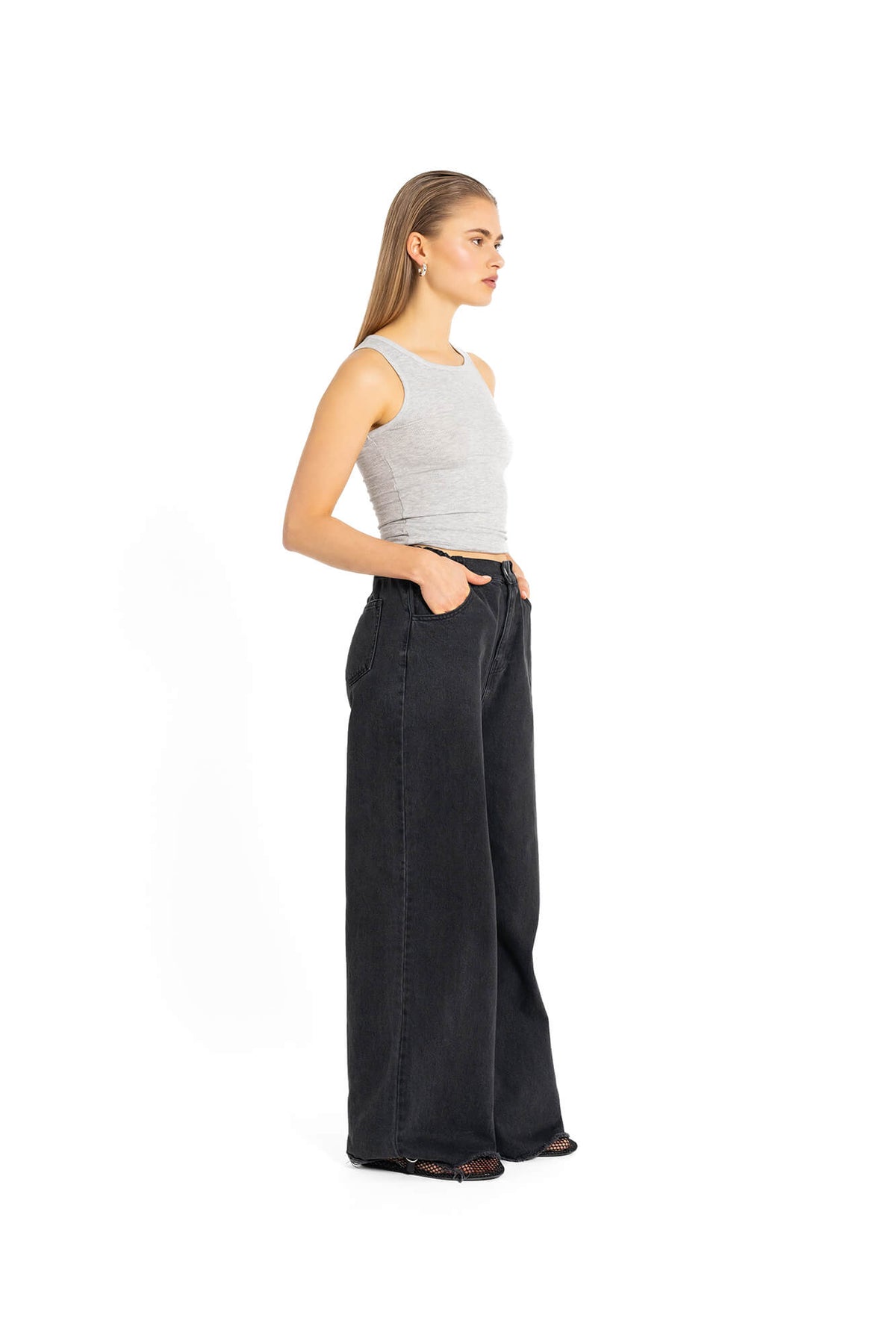 Tank Top Maja in hellgrau melange by VIVAL.STUDIO
