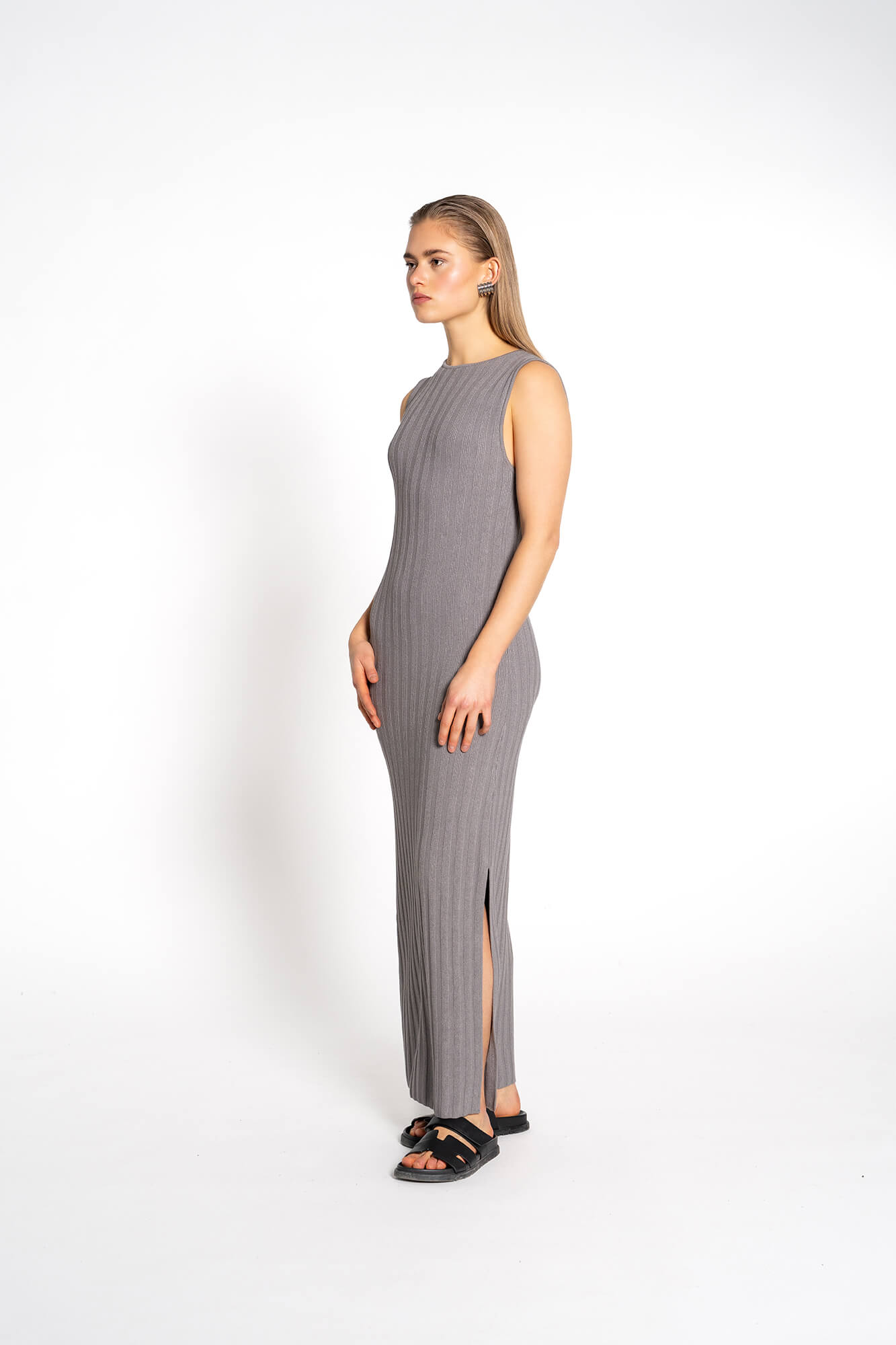 Tanktop Kleid Romy in Grau by VIVAL.STUDIO