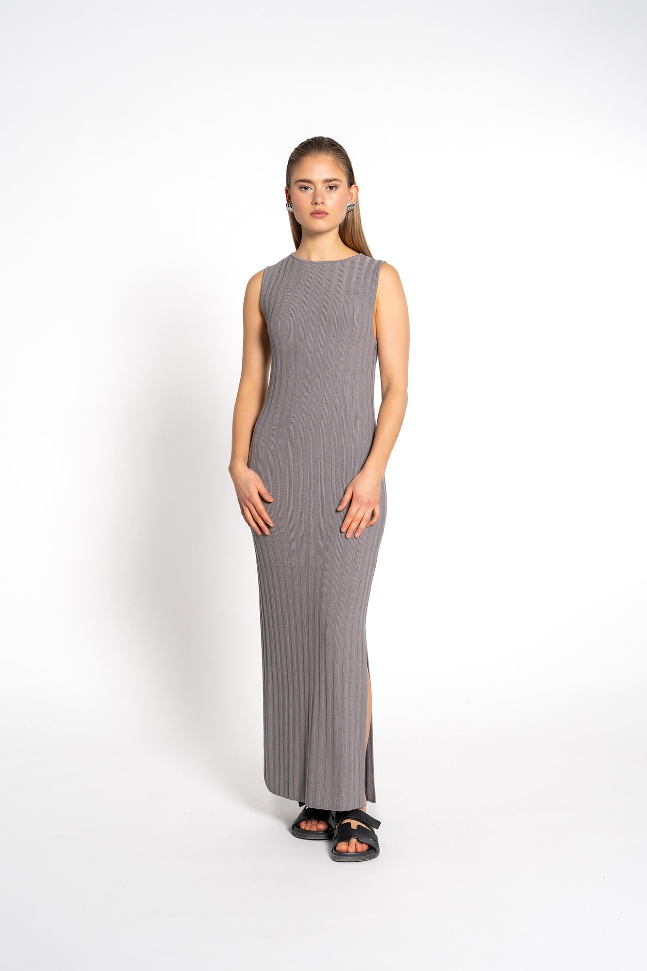 Tanktop Kleid Romy in Grau by VIVAL.STUDIO