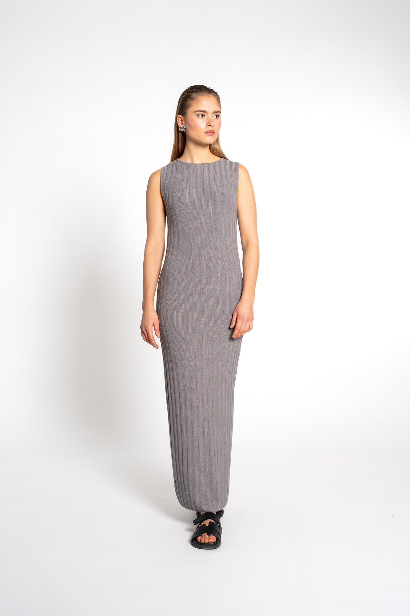 Tanktop Kleid Romy in Grau by VIVAL.STUDIO