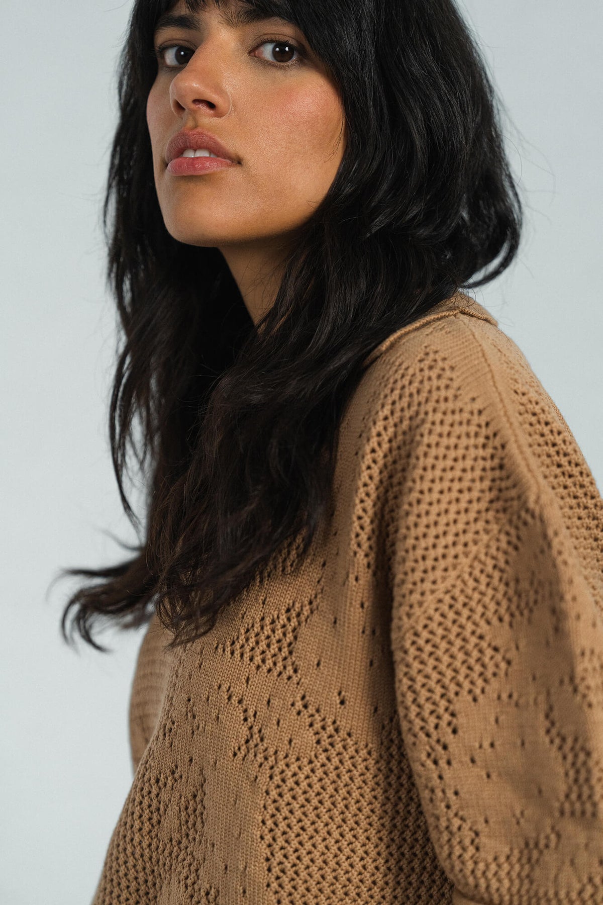 Top Clea in Mocca Detail by VIVAL.STUDIO