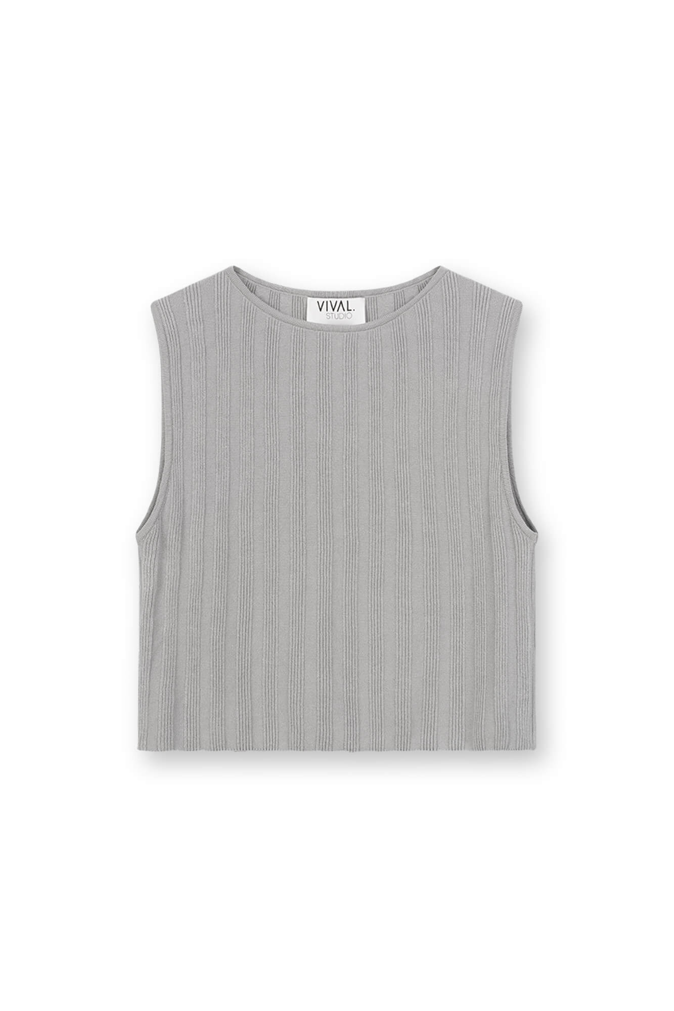 Top Romy von vorne in grau by VIVAL.STUDIO