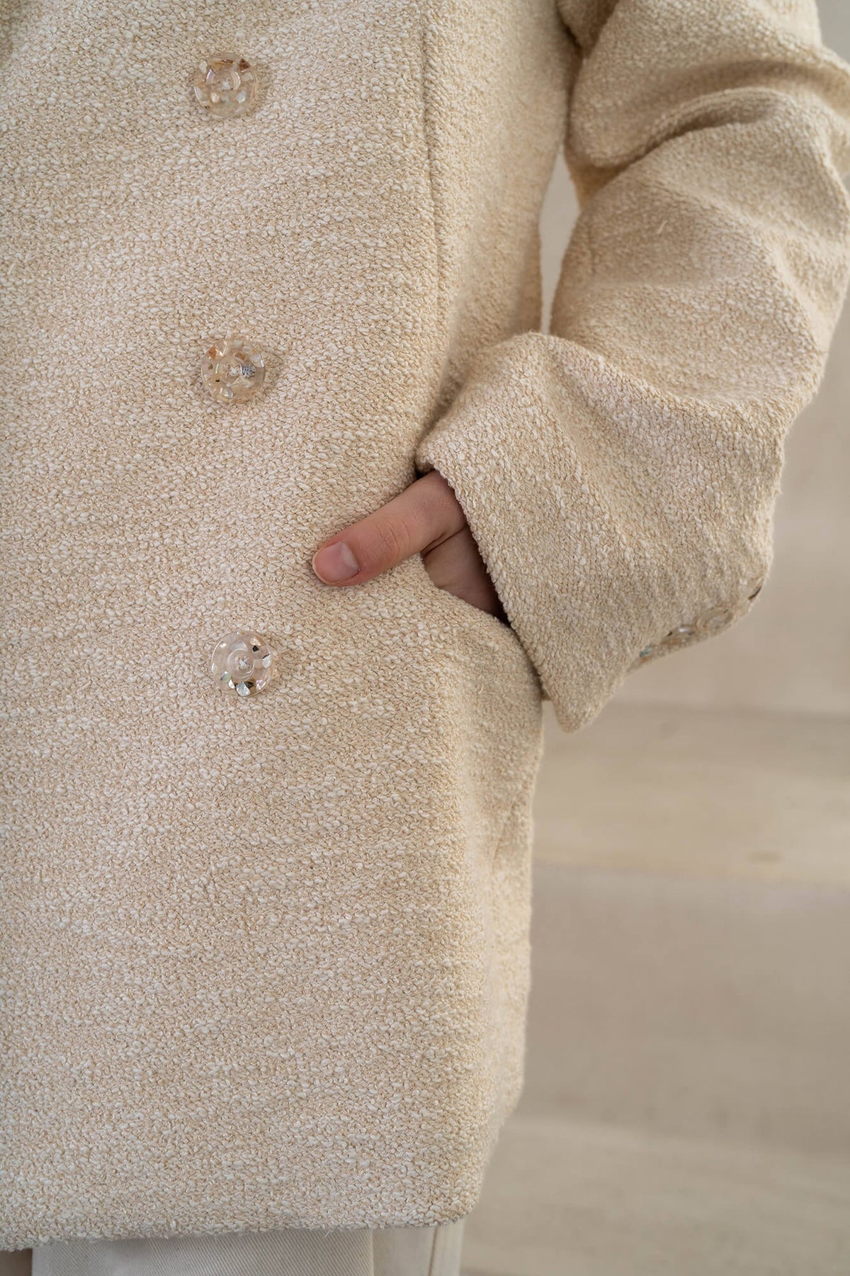 Blazer Yuna in beige melange by VIVAL.STUDIO