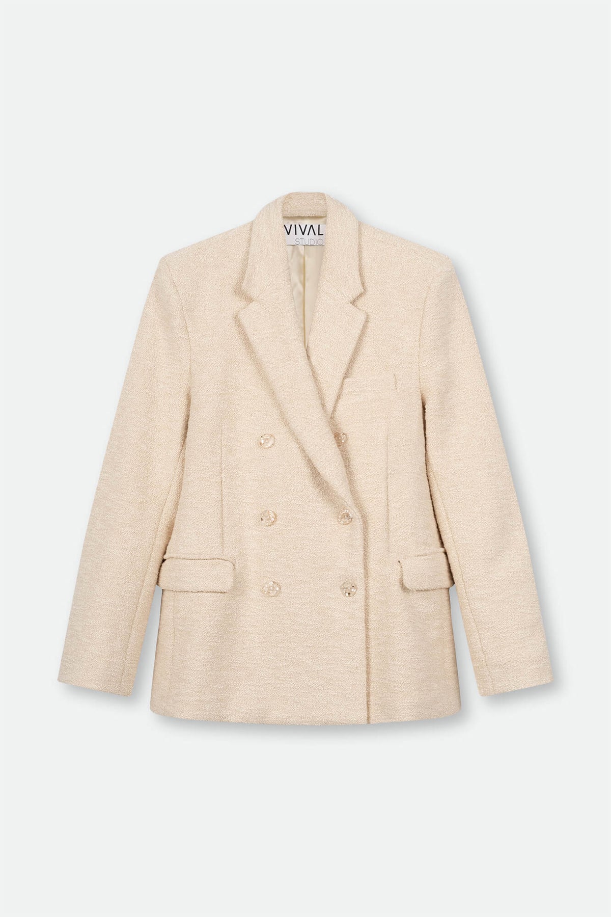 Blazer Yuna in beige melange by VIVAL.STUDIO