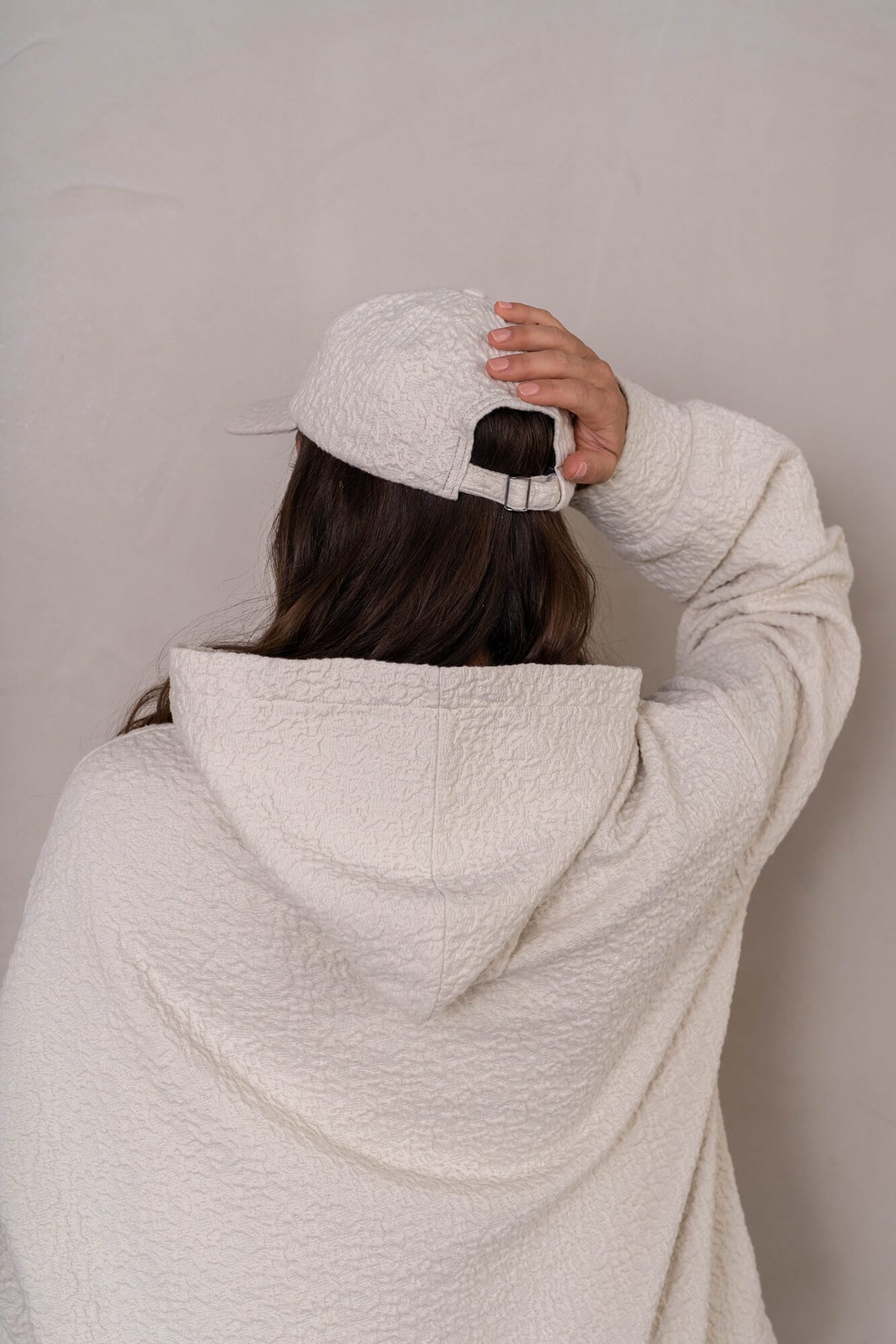 Cap Popcorn in beige by VIVAL.STUDIO