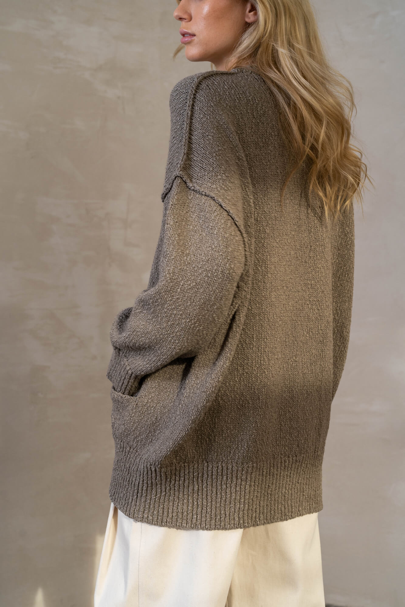 Cardigan June in khaki by VIVAL.STUDIO