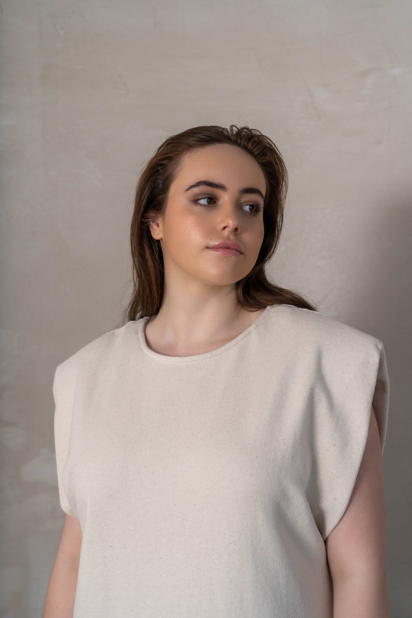 Kleid Faye in beige by VIVAL.STUDIO