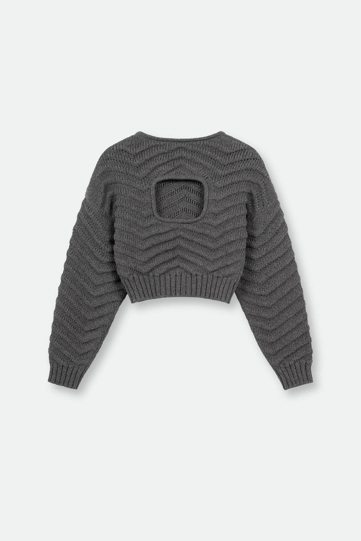 Pullover Lia in anthrazit by VIVAL.STUDIO von hinten