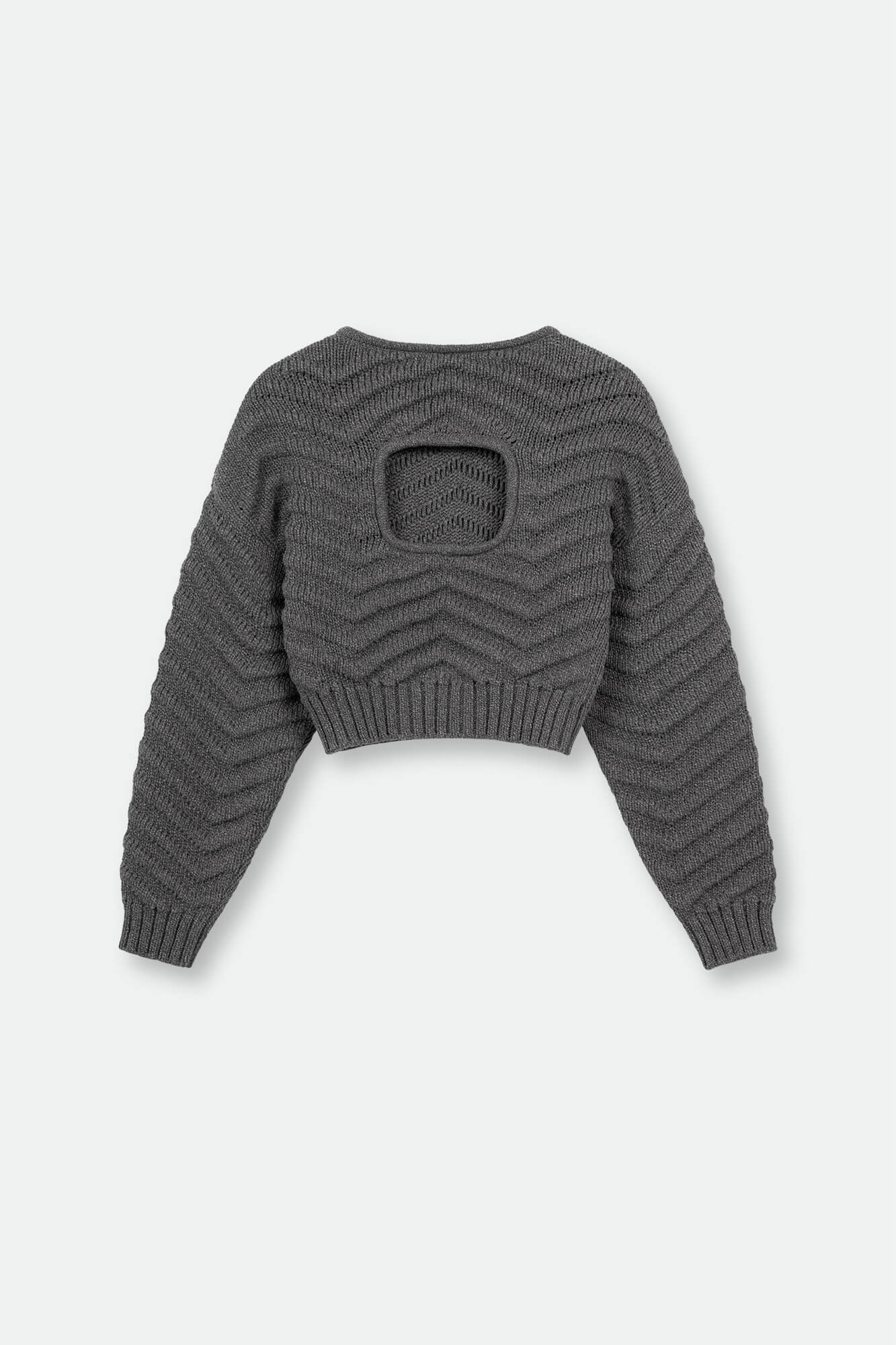 Pullover Lia in anthrazit by VIVAL.STUDIO von hinten