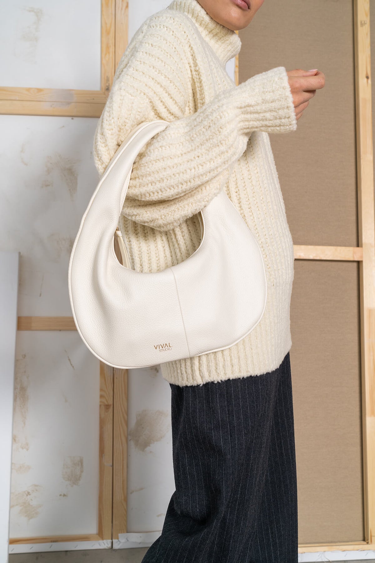 Tasche Sunny in beige by VIVAL.STUDIO