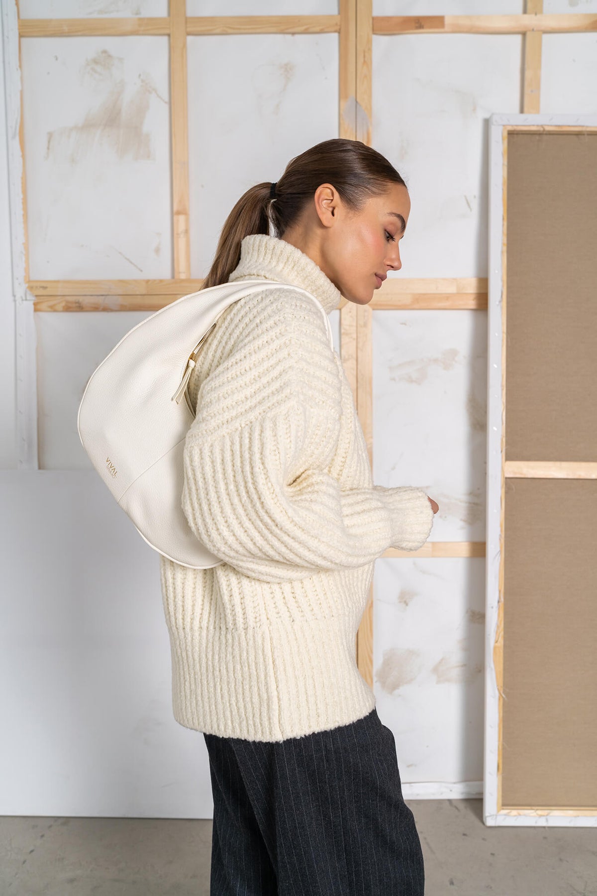 Tasche Sunny in beige by VIVAL.STUDIO