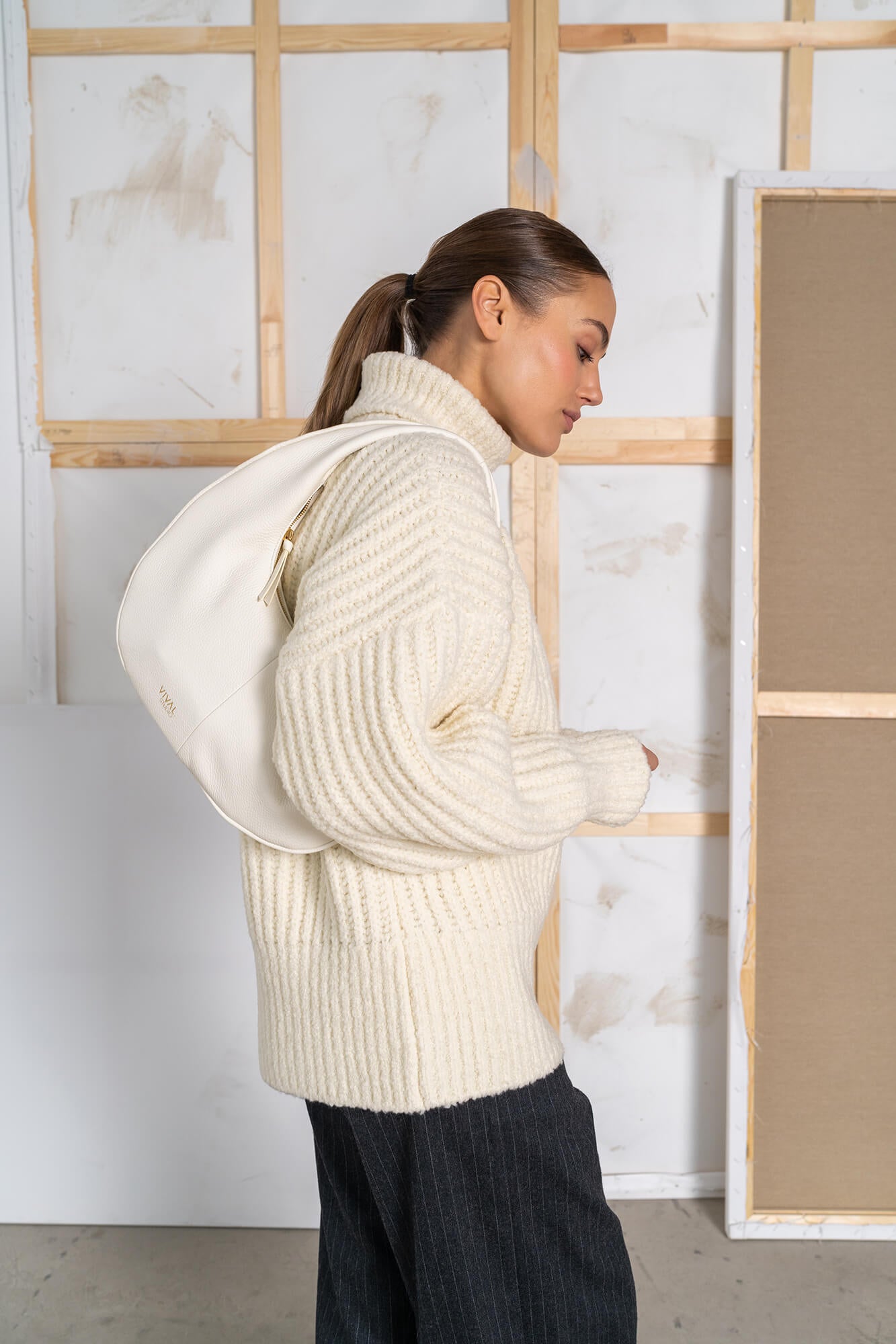 Tasche Sunny in beige by VIVAL.STUDIO