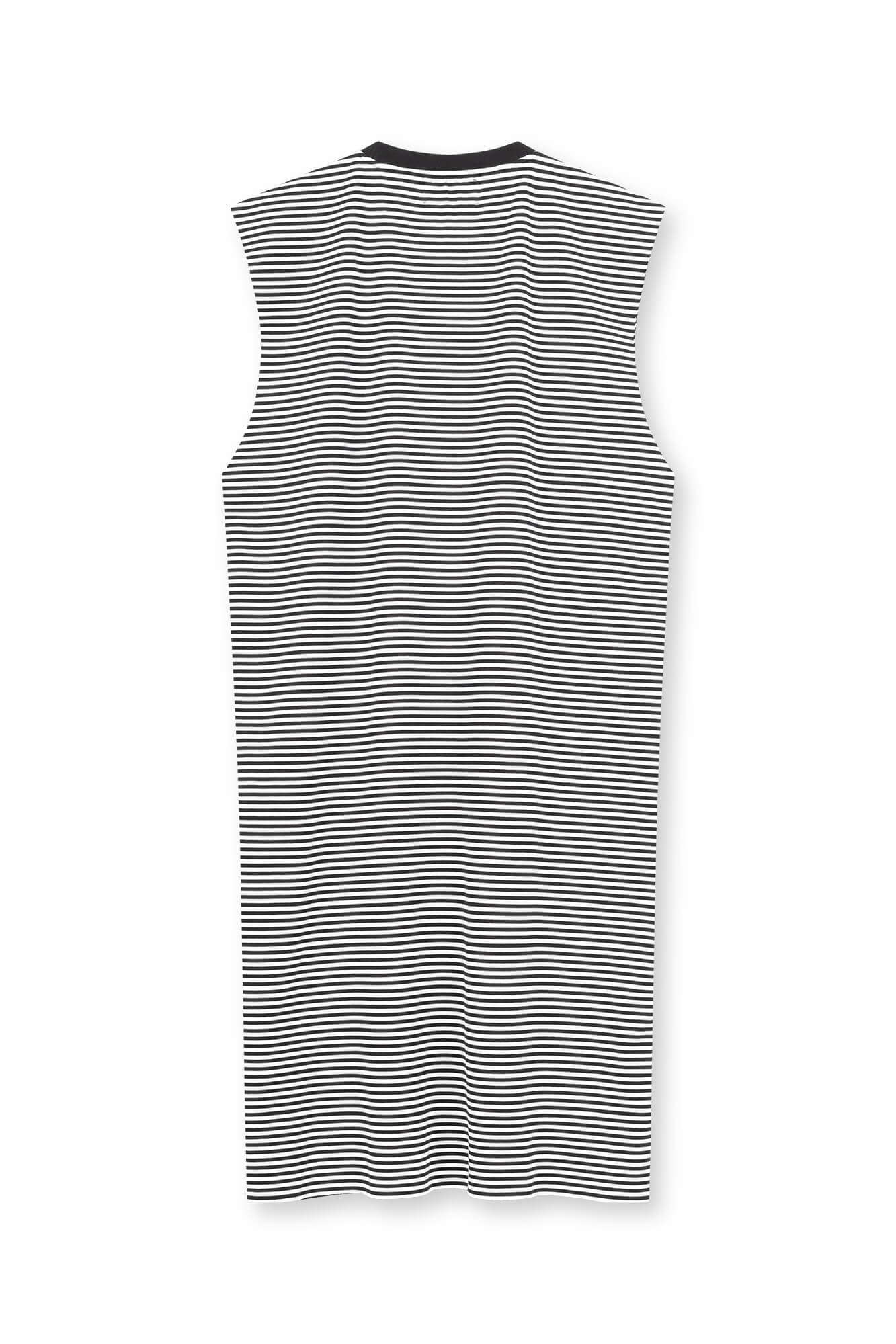 Aermelloses Kleid in schwarz weiß von hinten by VIVAL.STUDIO