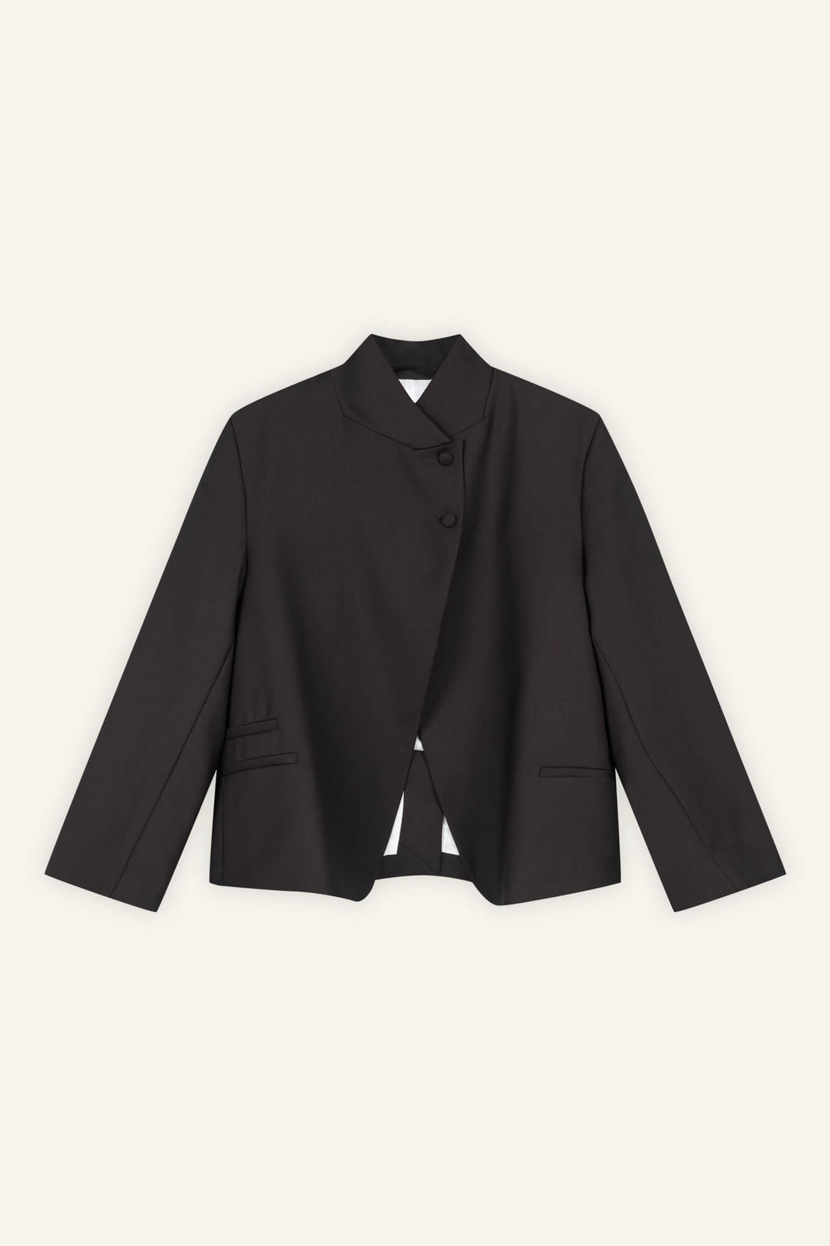 Blazer Alva in Dunkelbraun von vorne by VIVAL.STUDIO