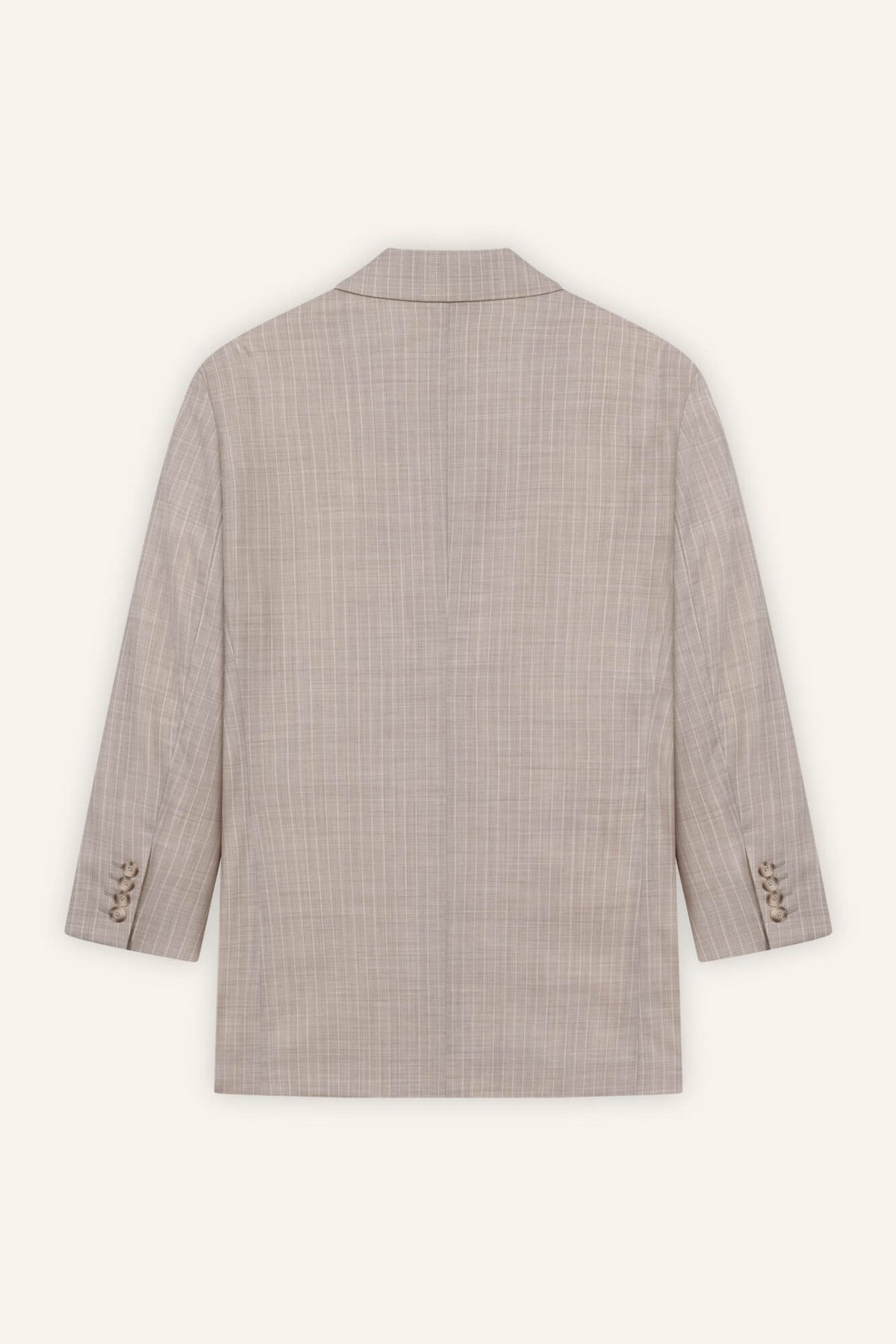 Blazer Livia in Beige Nadelstreifen von hinten by VIVAL.STUDIO