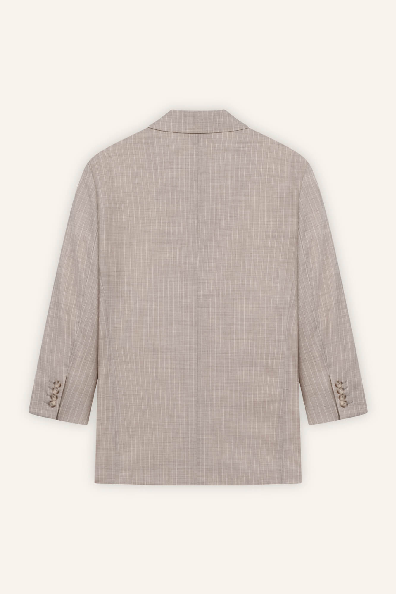 Blazer Livia in Beige Nadelstreifen von hinten by VIVAL.STUDIO