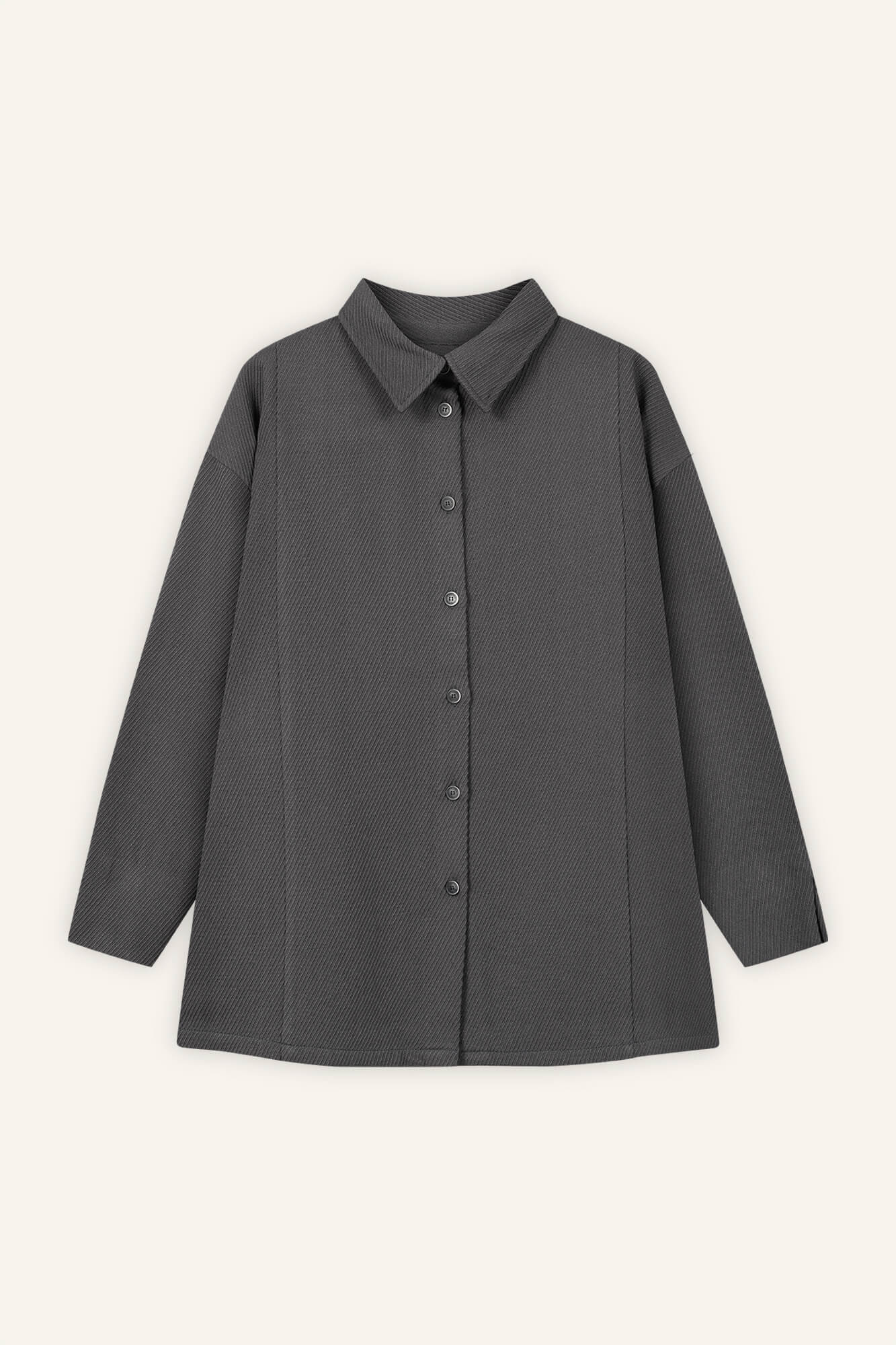 Bluse Alma in Granit von vorne by VIVAL.STUDIO