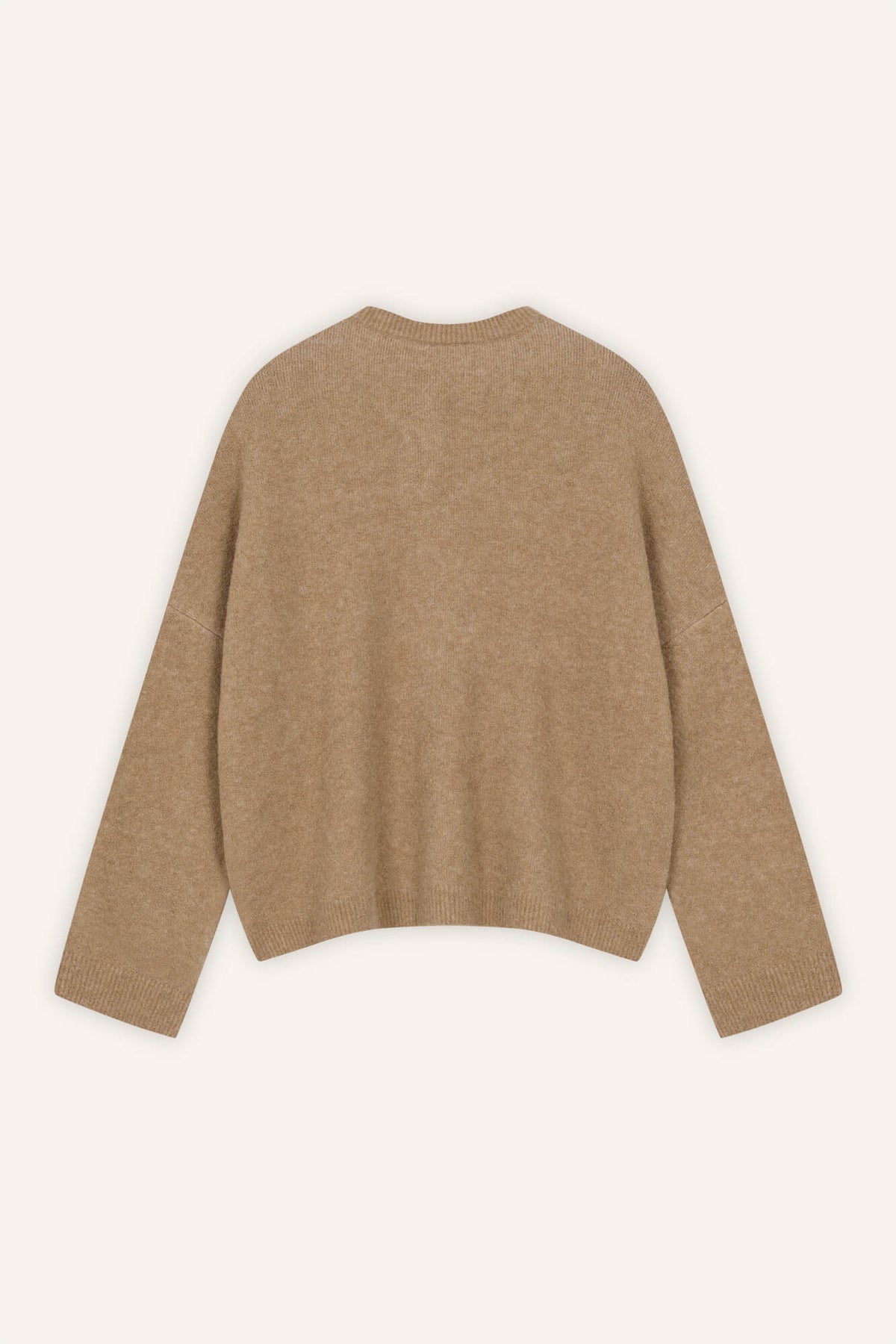 Cardigan Nad in Camel von Hinten by VIVAL.STUDIO