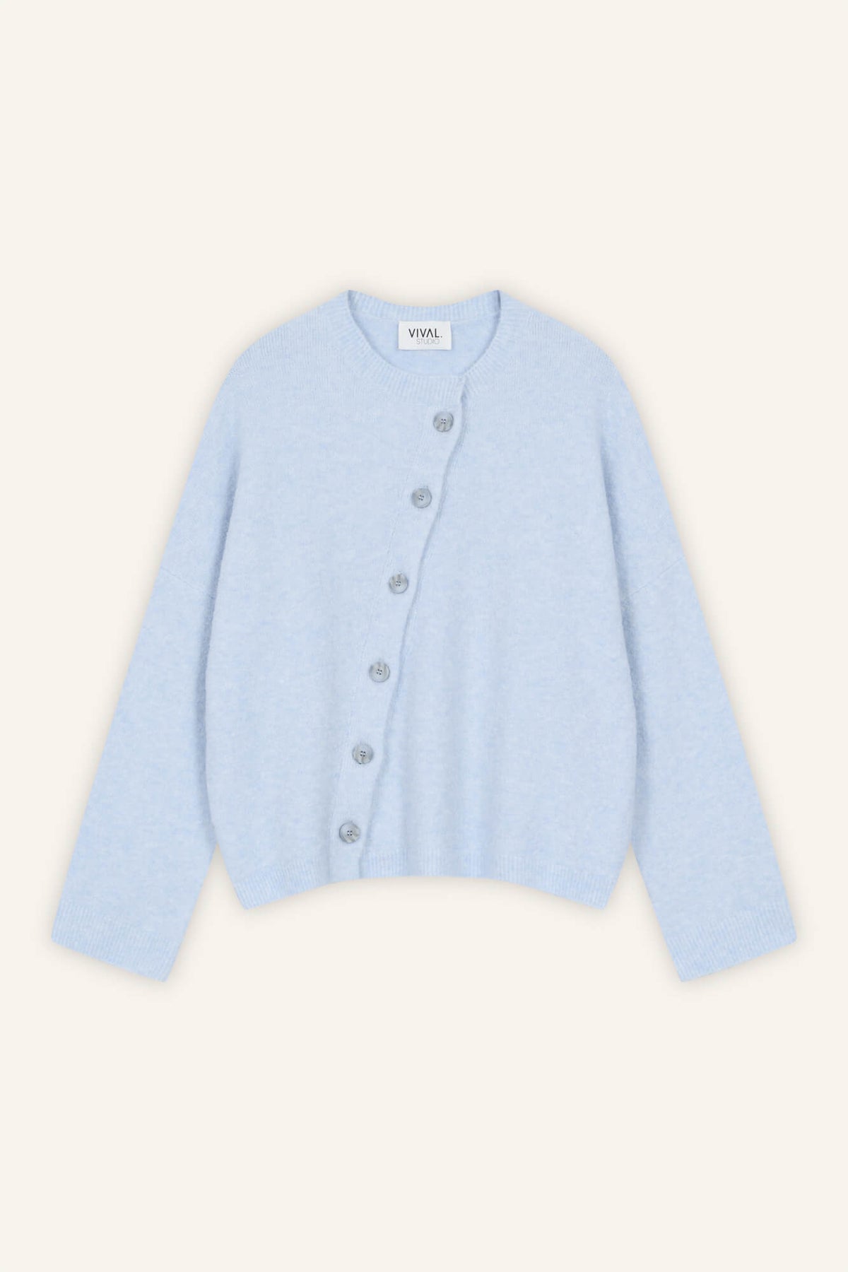 Cardigan Nad in Hellblau von Vorne by VIVAL.STUDIO