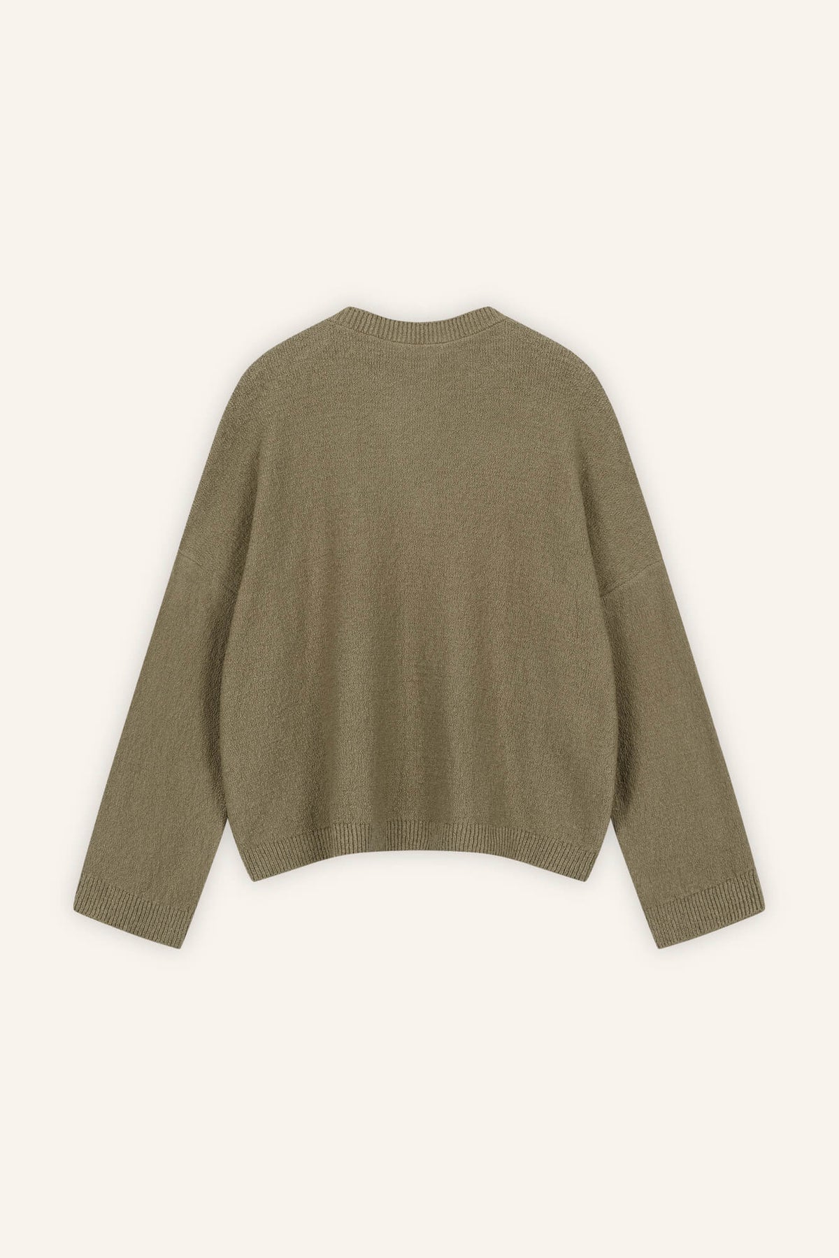 Cardigan Summer Nad in Khaki von hinten by VIVAL.STUDIO