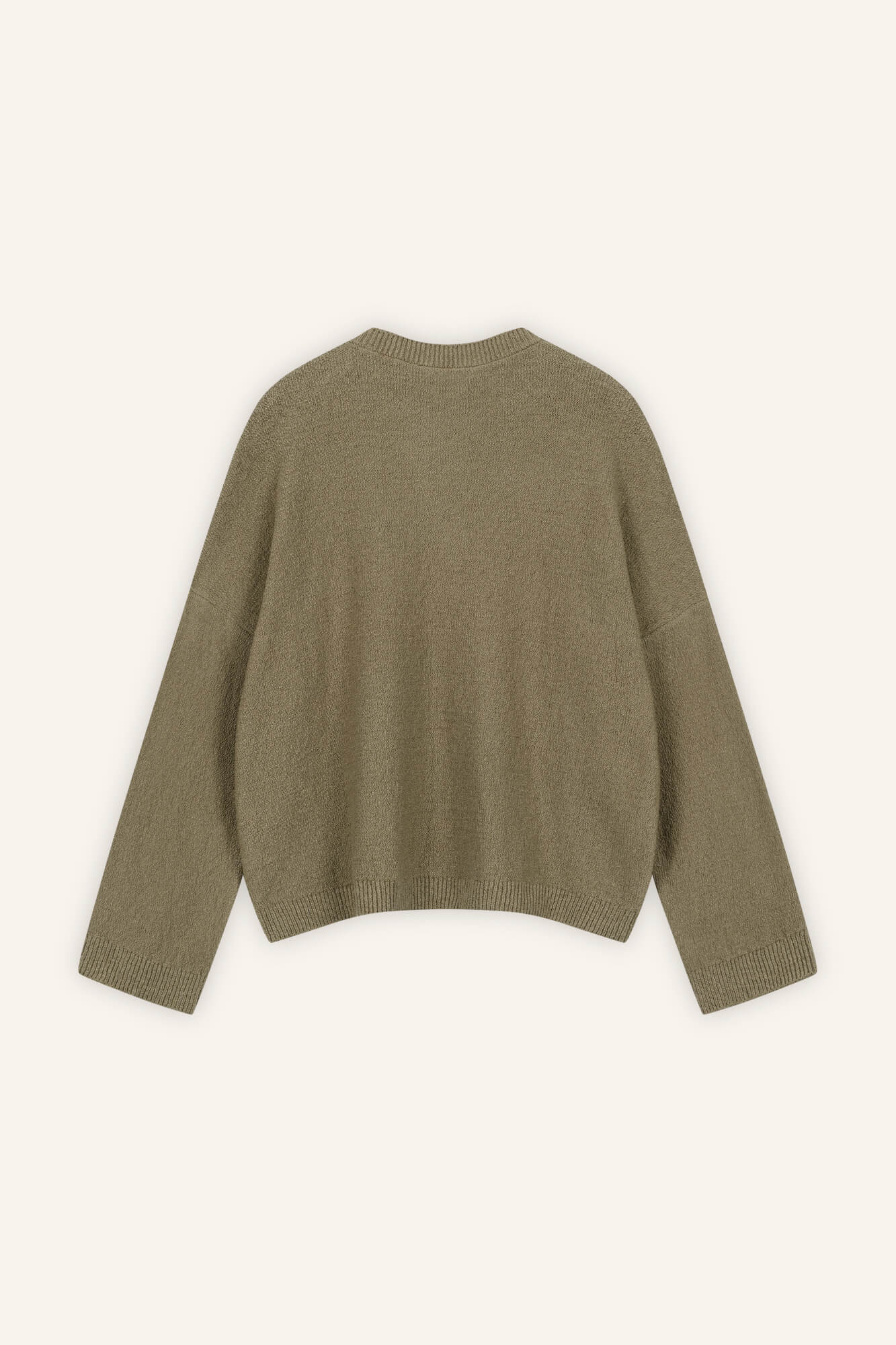 Cardigan Summer Nad in Khaki von hinten by VIVAL.STUDIO