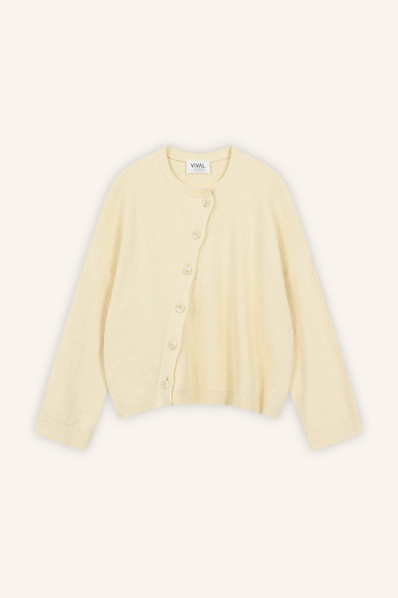 Cardigan Summer Nad in Khaki von vorne by VIVAL.STUDIO