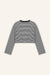 Cropped Langarmshirt Sue in Schwarz-Weiß von hinten by VIVAL.STUDIO