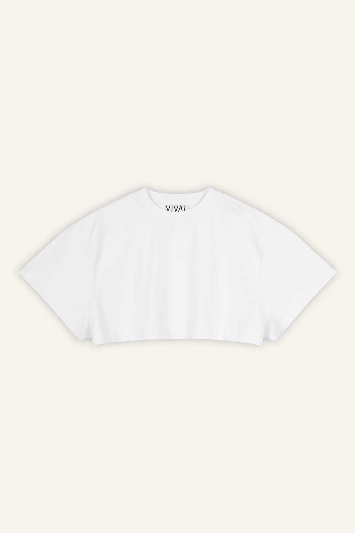 Cropped T-Shirt Sue weiss front by VivalStudio