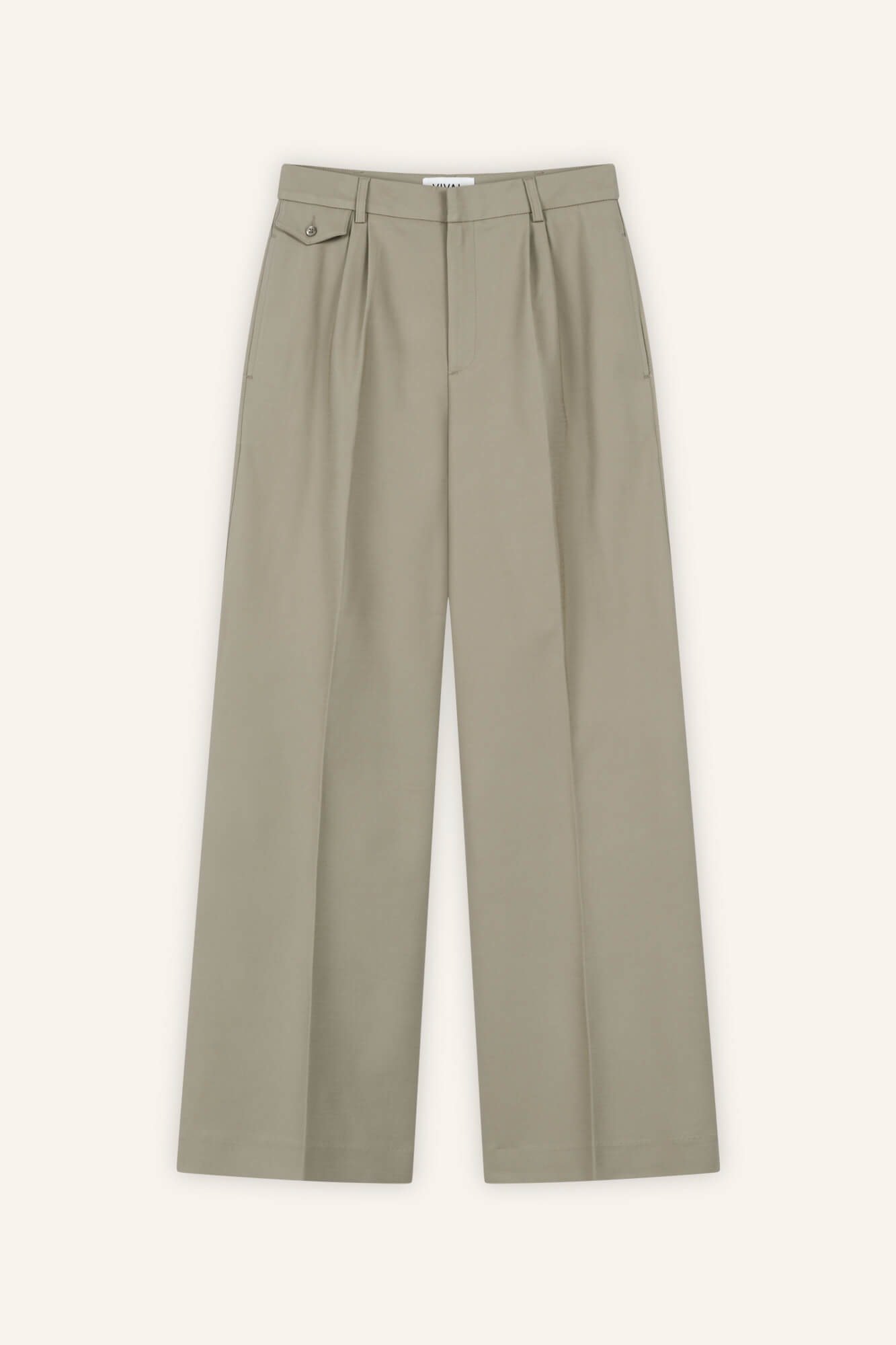 Hose Alba in Sandstone von vorne by VIVAL.STUDIO