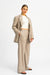 Hose Liv in Beige Nadelstreifen von vorne by VIVAL.STUDIO