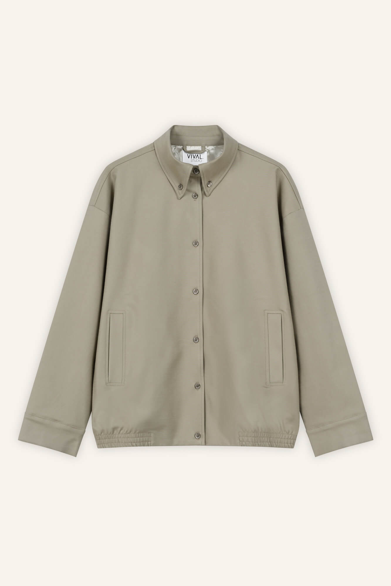 Jacke Alba in Sandstone von vorne by VIVAL.STUDIO