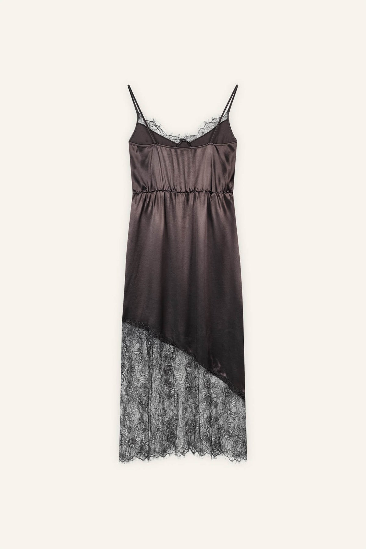 Kleid Lacie in Dunkelbraun von hinten by VIVAL.STUDIO