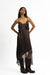 Kleid Lacie in Dunkelbraun von vorne by VIVAL.STUDIO