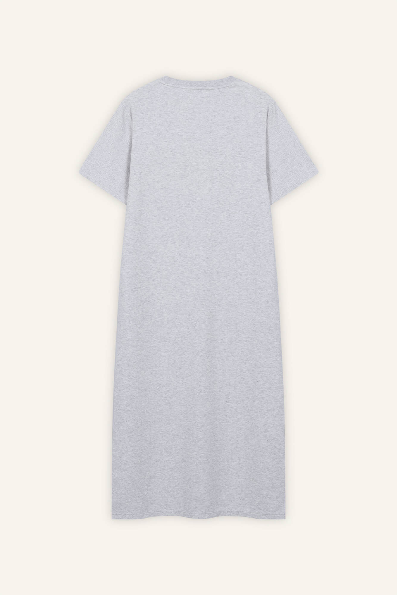Kleid Lou in Hellgrau Melange von hinten by VIVAL.STUDIO