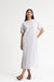 Kleid Lou in Hellgrau Melange von vorne by VIVAL.STUDIO