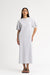 Kleid Lou in Hellgrau Melange von vorne by VIVAL.STUDIO