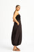 Kleid Nala in Dunkelbraun von der Seite by VIVAL.STUDIO