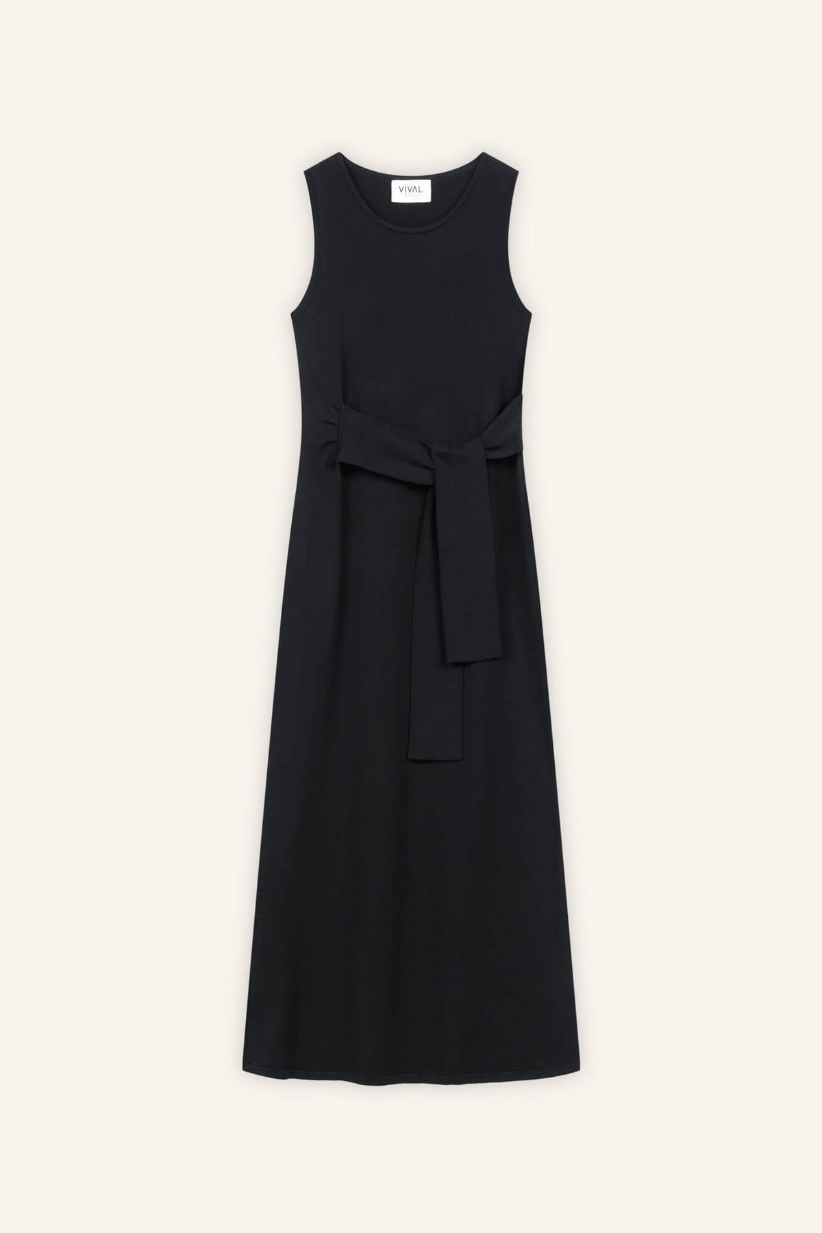 Kleid Rim in Schwarz von vorne by VIVAL.STUDIO