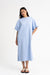 Kleid Sue in Hellblau von vorne by VIVAL.STUDIO
