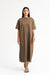 Kleid Sue in Mud von vorne by VIVAL.STUDIO