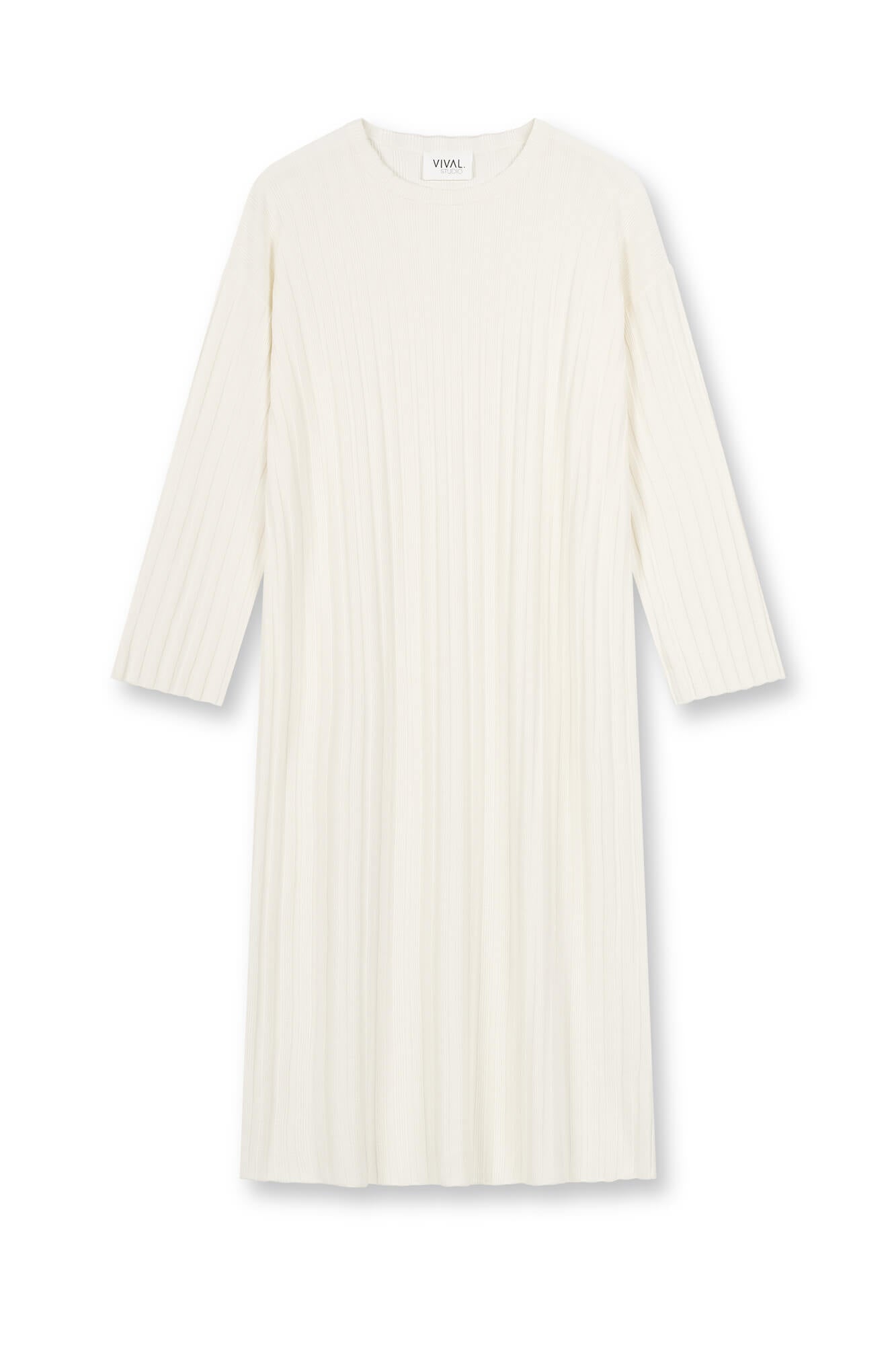 Kleid Romy in Ivory von vorne by VIVAL.STUDIO