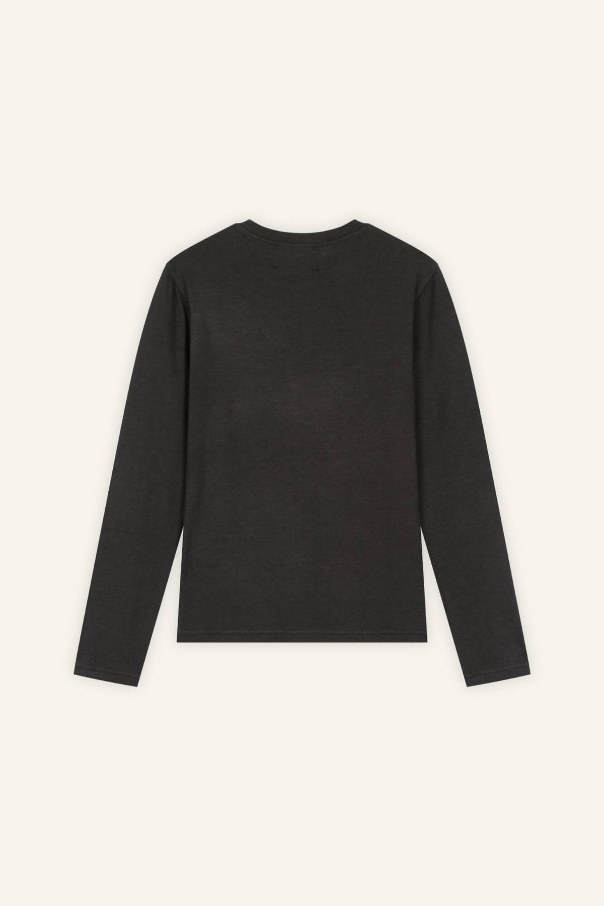 Langarmshirt Lina in Dunkelbraun von hinten by VIVAL.STUDIO