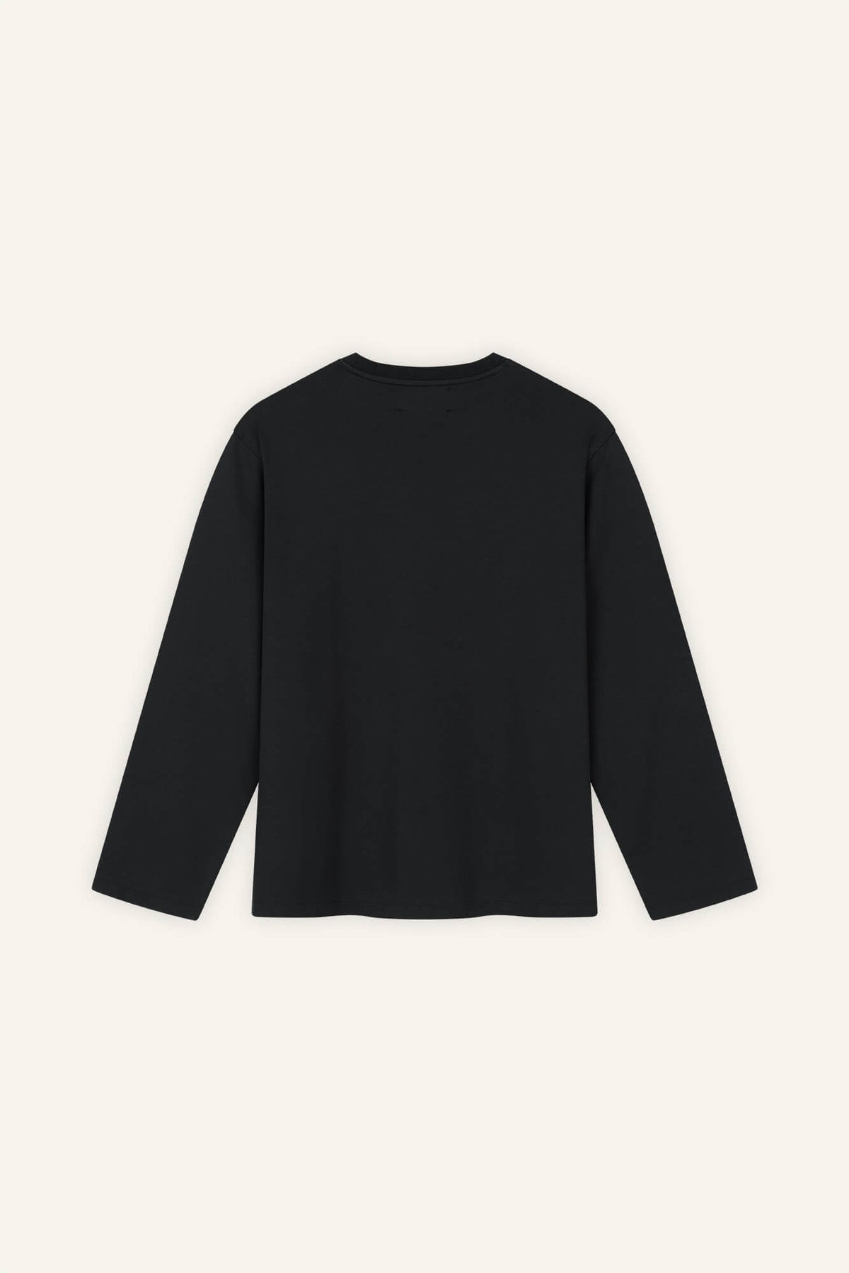 Langarmshirt Lou in schwarz von hinten by VIVAL.STUDIO