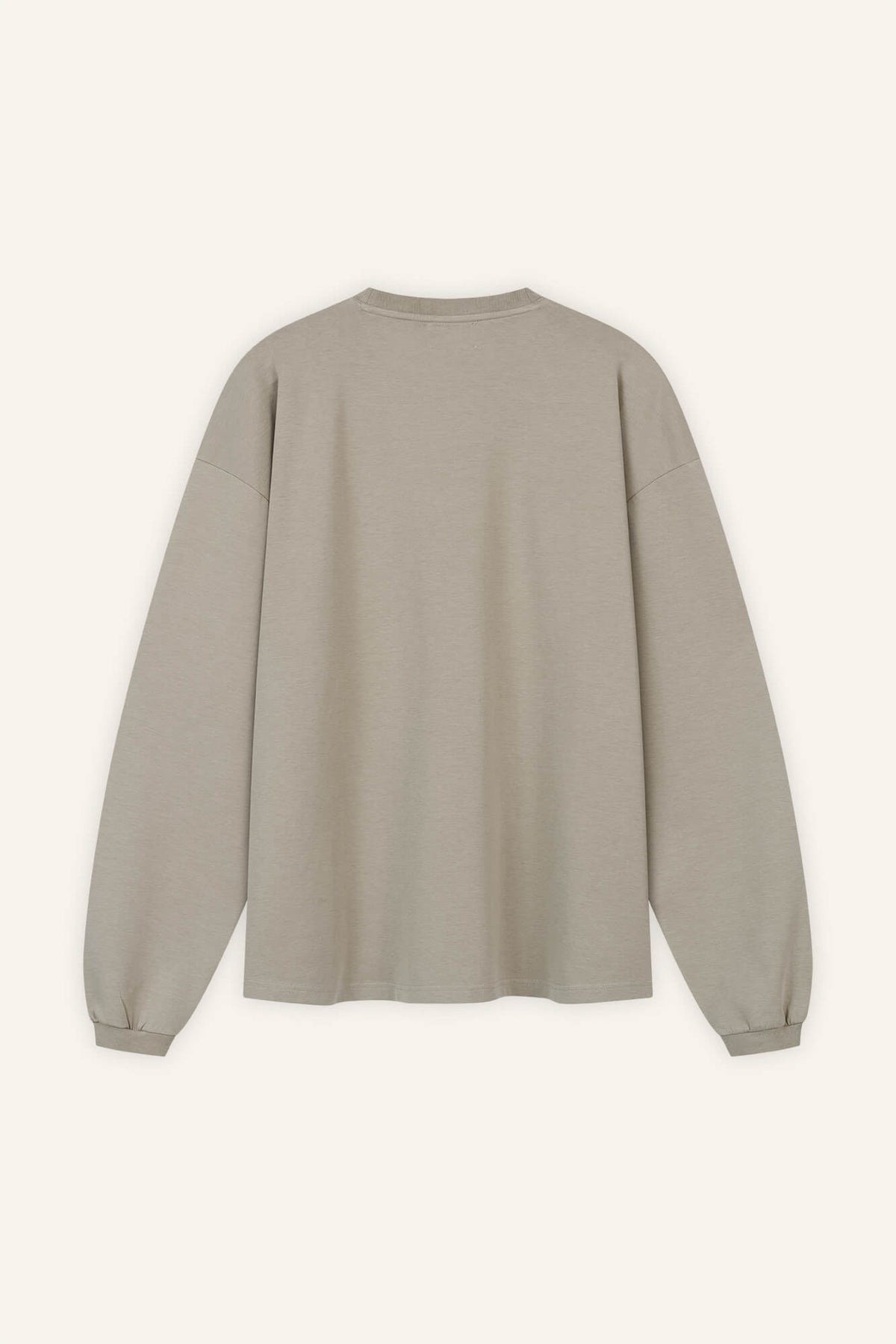 Langarmshirt Sue in Sandstone von hinten by VIVAL.STUDIO