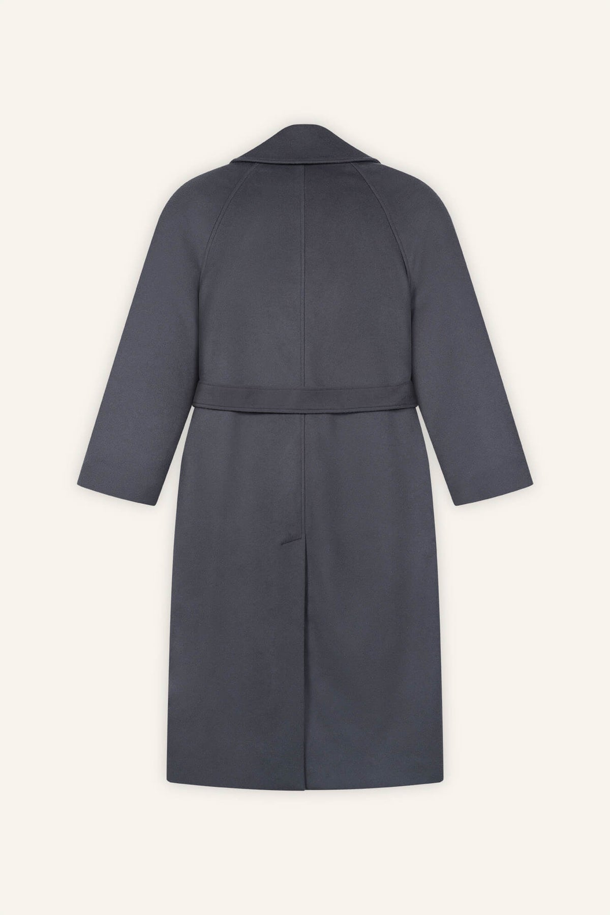 Mantel Gia in Anthrazit von hinten by VIVAL.STUDIO