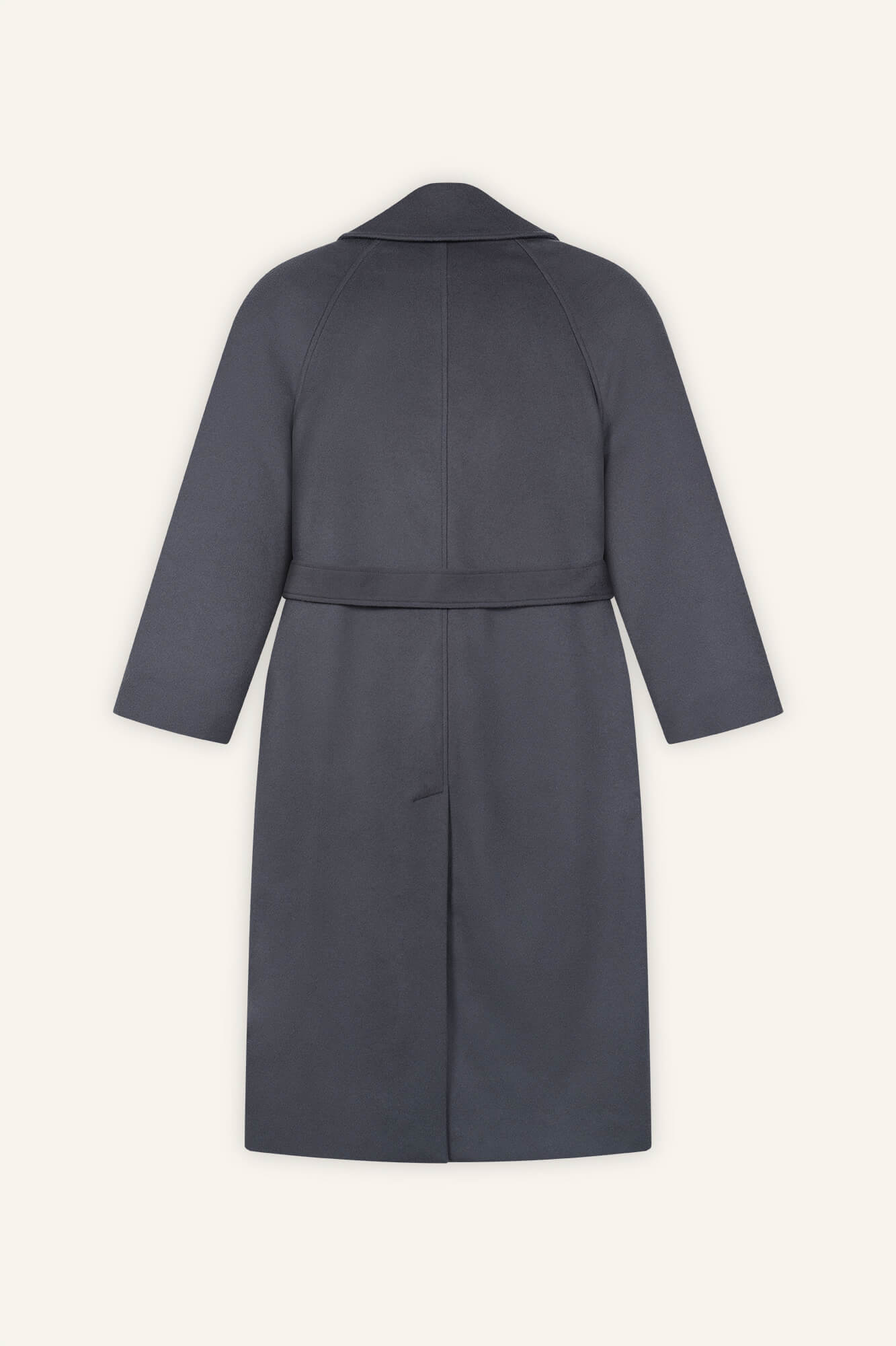 Mantel Gia in Anthrazit von hinten by VIVAL.STUDIO